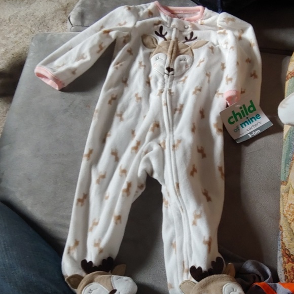 Carter/'s Child of Mine Infant Footed Sleeper Lion Choose Size 0-3m or 3-6m NEW
